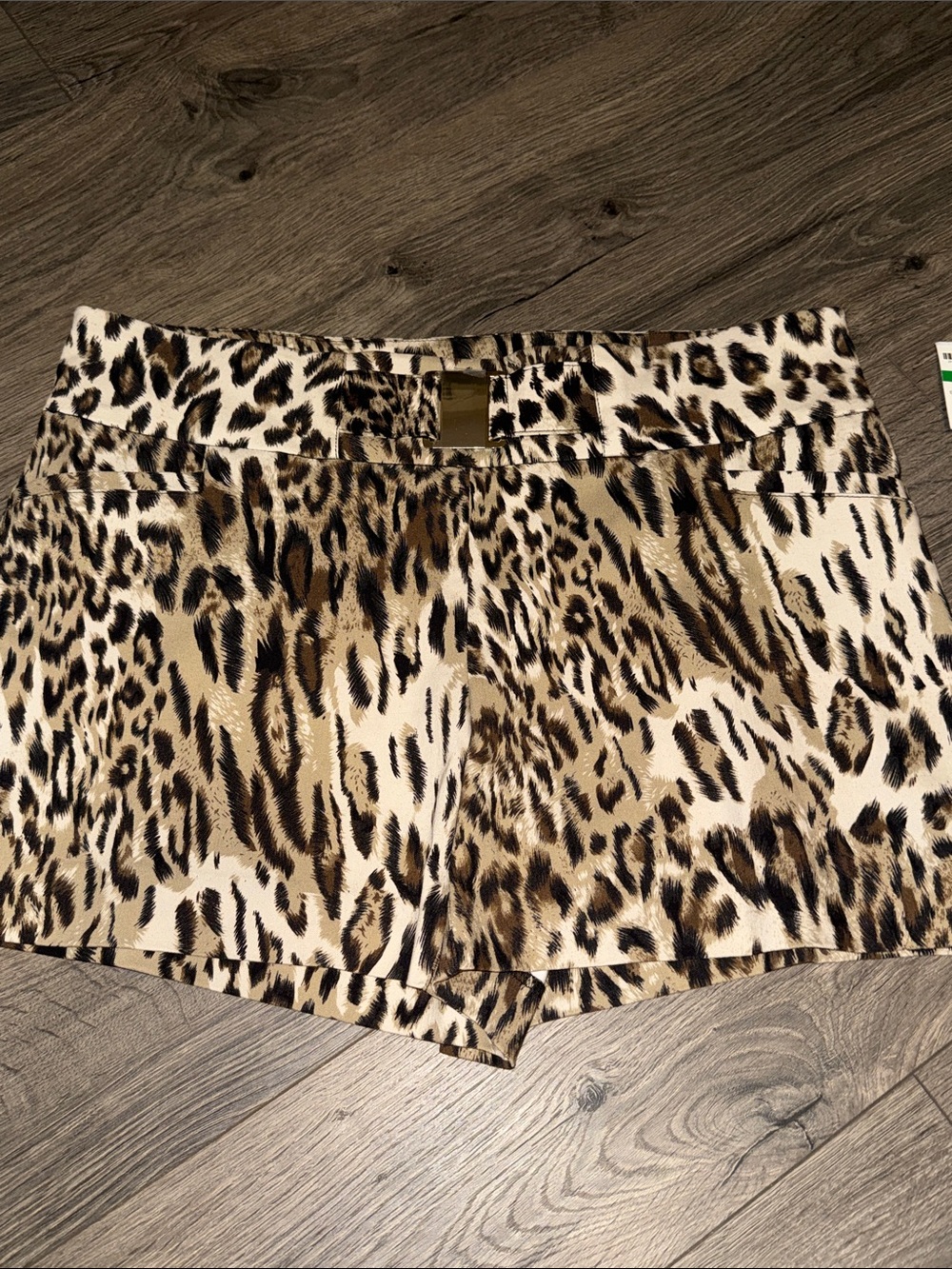 Thalia Sodi Leopard-Print Skort Shorts - Tan, Brown & Black